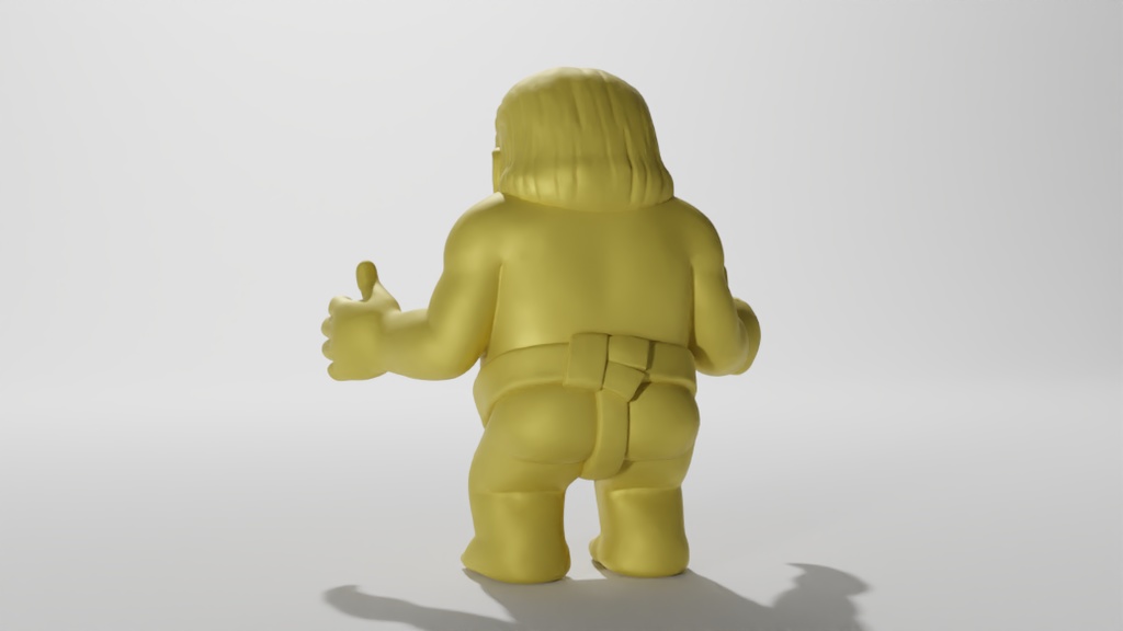 お相撲さん消しゴムB 3Dモデル