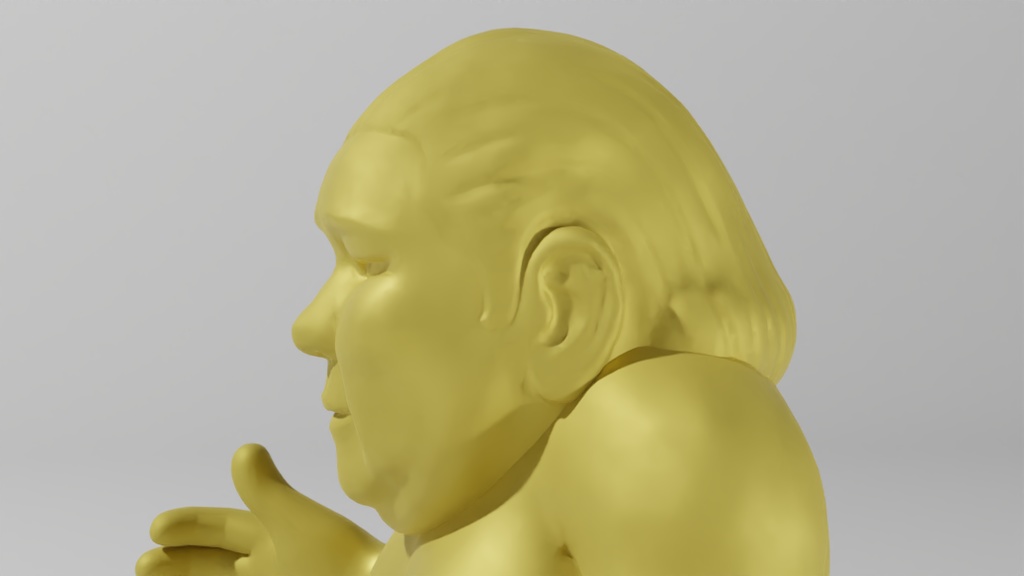 お相撲さん消しゴムB 3Dモデル