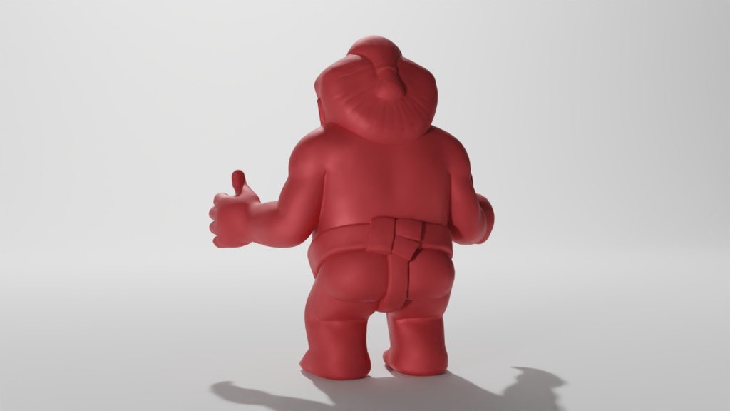 お相撲さん消しゴムC 3Dモデル