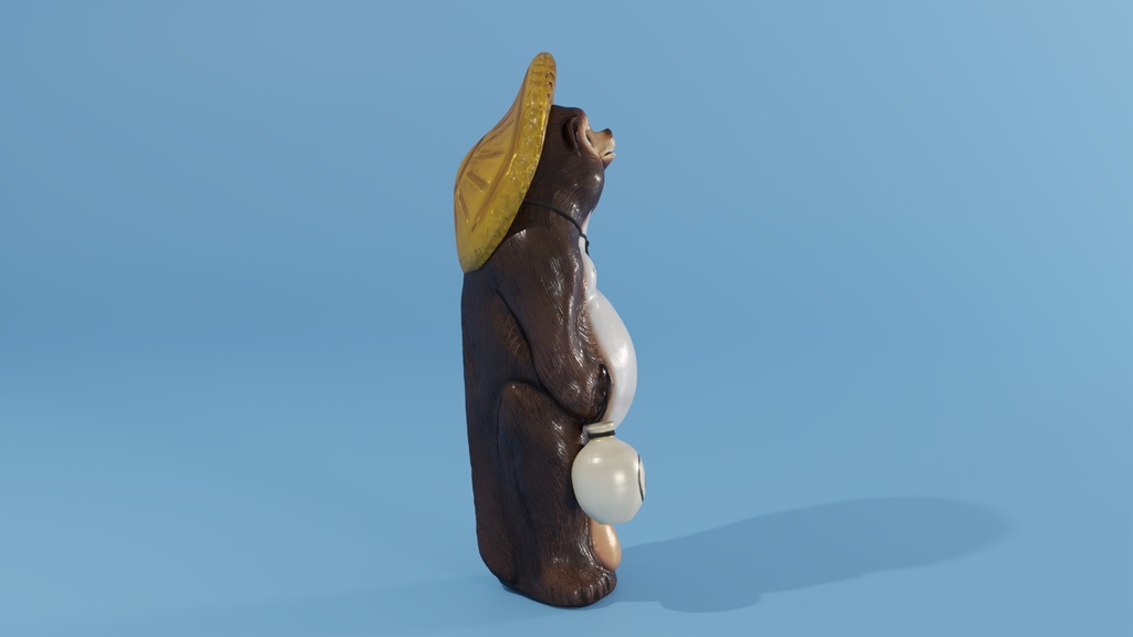 たぬきの置物 3Dモデル