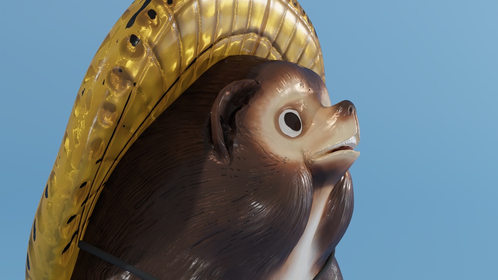 たぬきの置物 3Dモデル