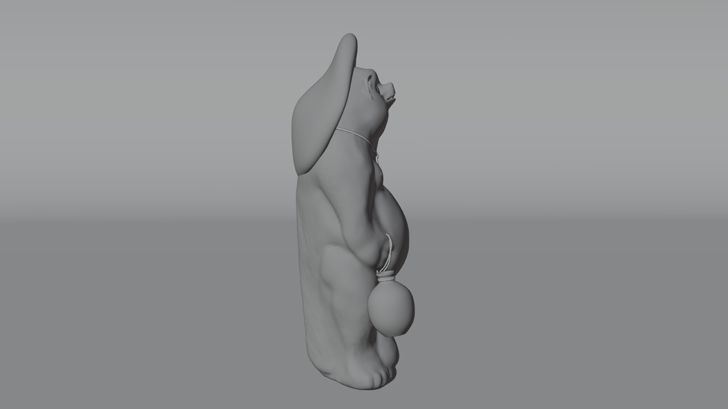 たぬきの置物 3Dモデル