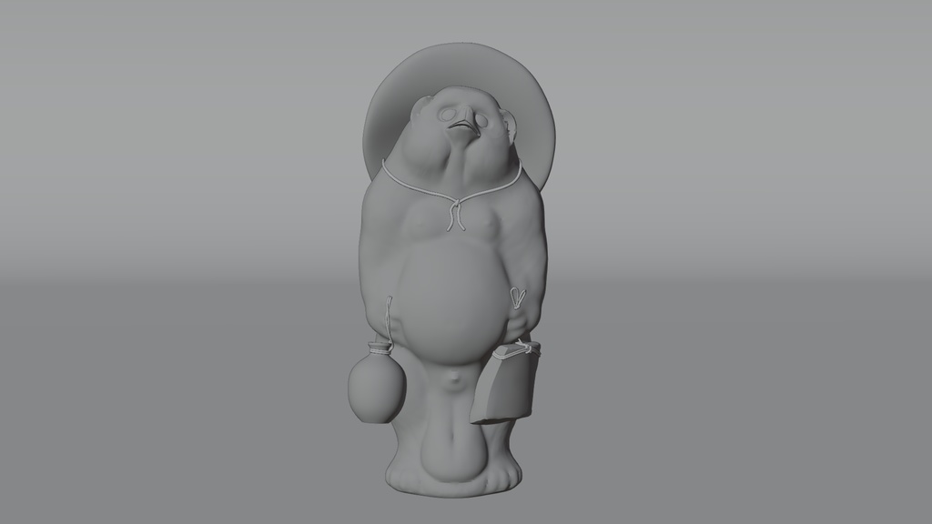たぬきの置物 3Dモデル