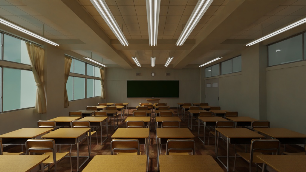 教室の付属品 3Dモデル