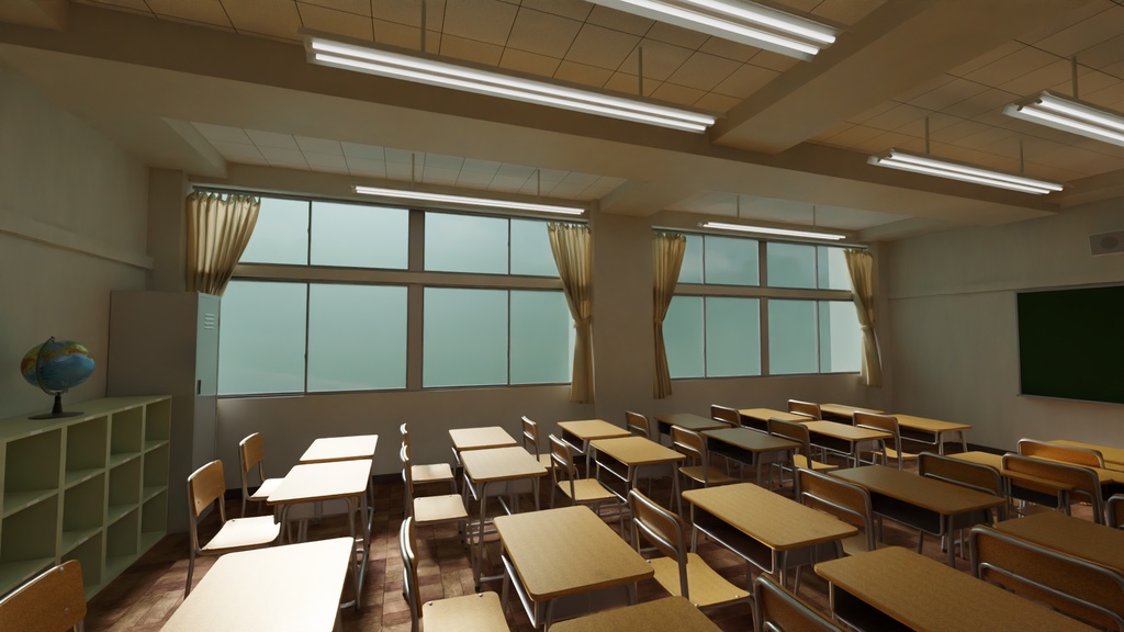 教室の付属品 3Dモデル