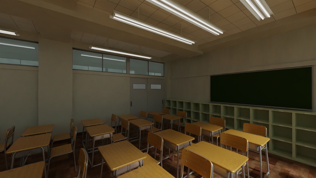 教室の付属品 3Dモデル