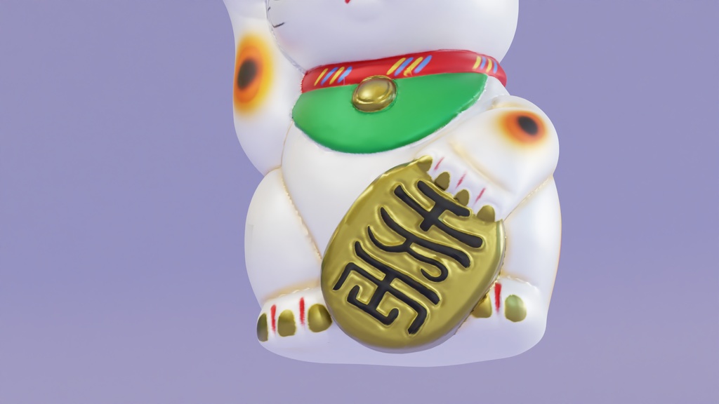 招き猫 3Dモデル