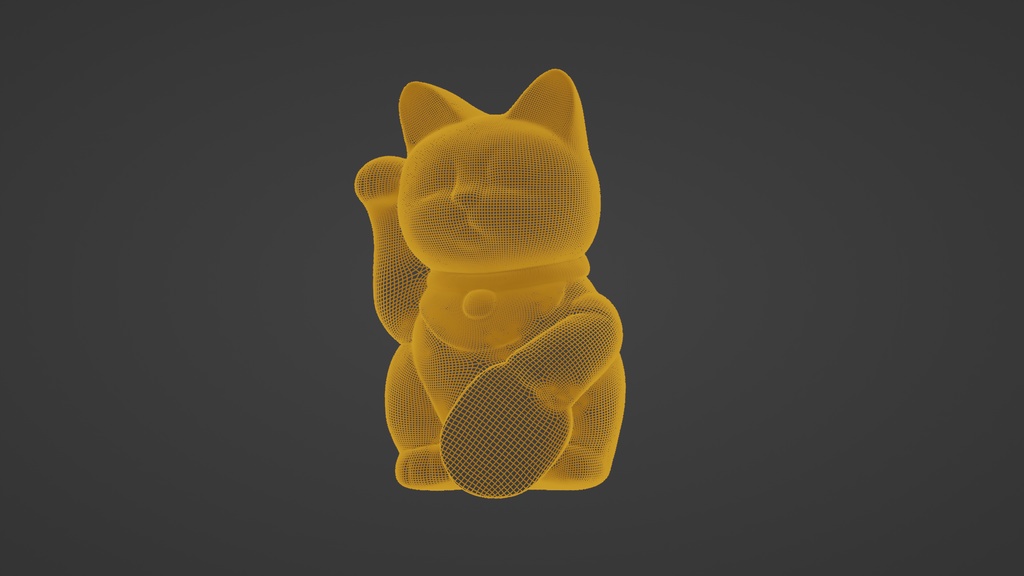 招き猫 3Dモデル