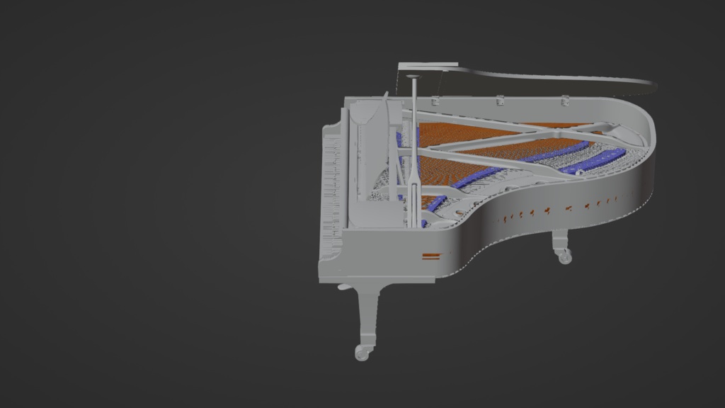 グランドピアノ 3Dモデル