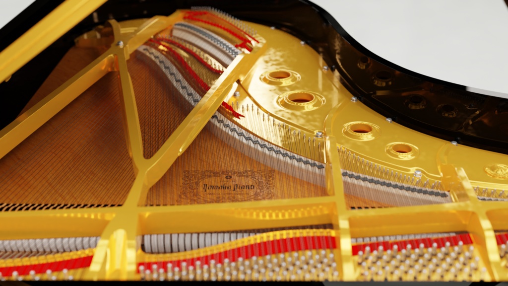 グランドピアノ 3Dモデル