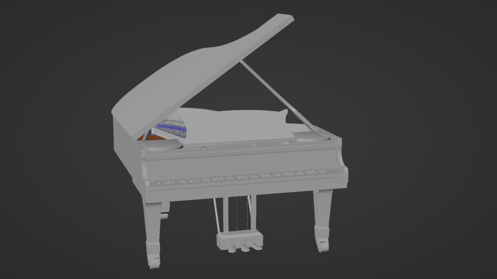 グランドピアノ 3Dモデル