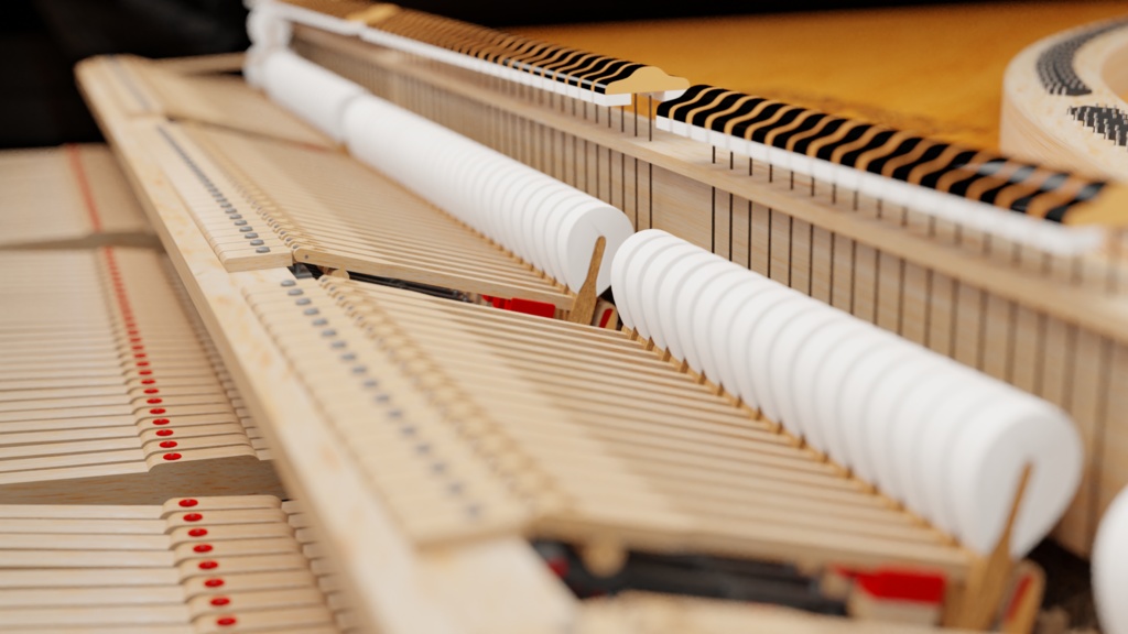 グランドピアノ 3Dモデル