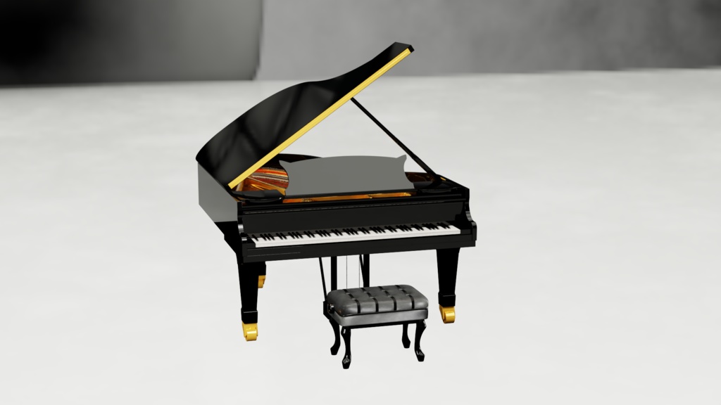 ピアノの椅子 3Dモデル