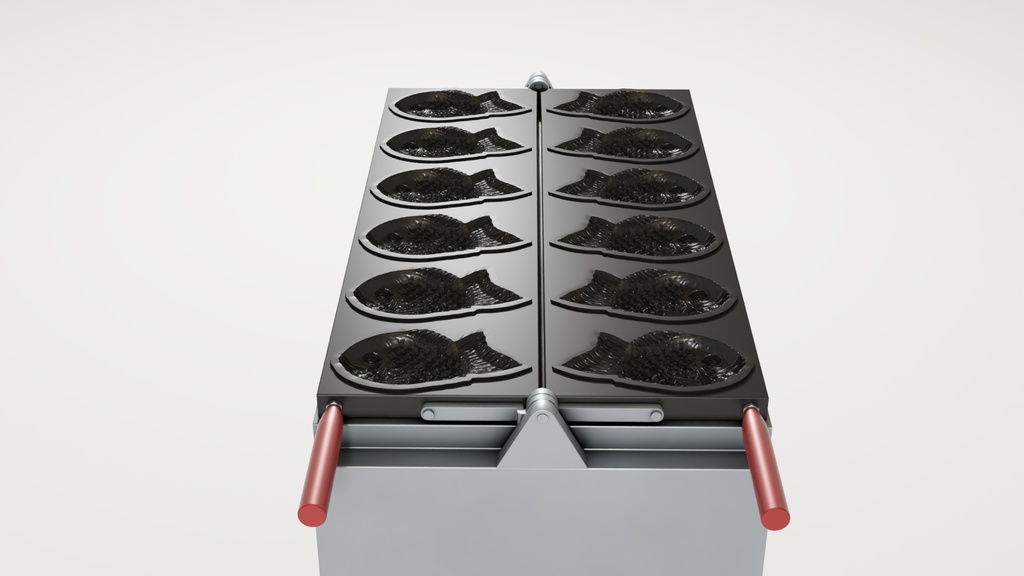 たい焼き器B 3Dモデル