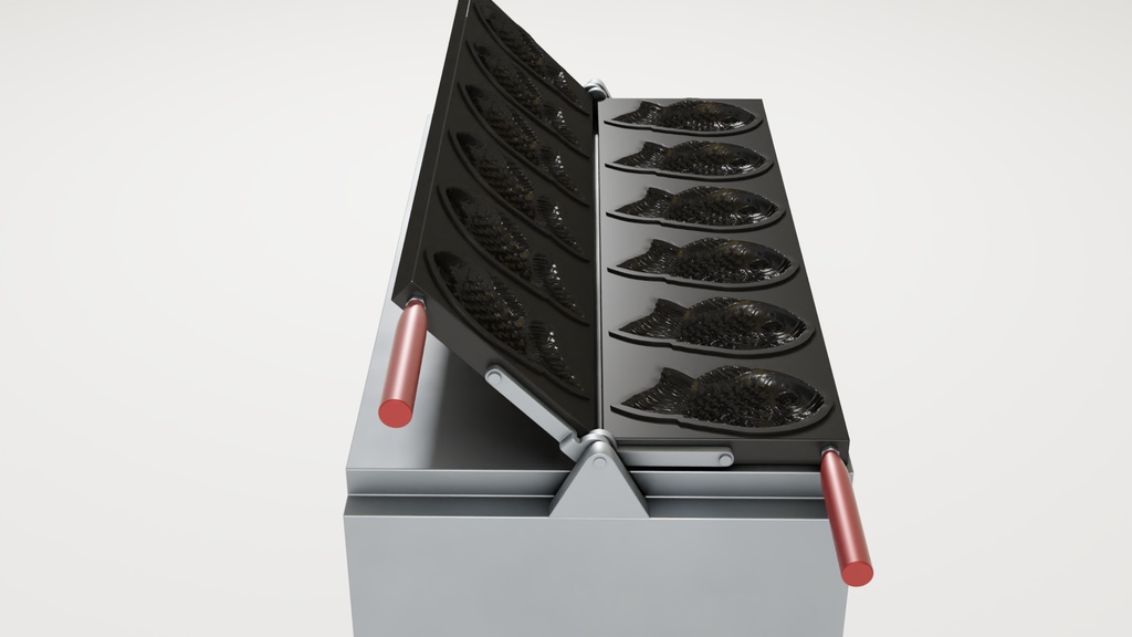たい焼き器B 3Dモデル