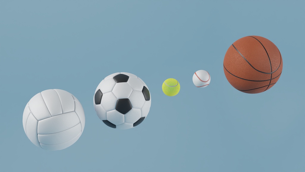 いろんなボール 3Dモデル