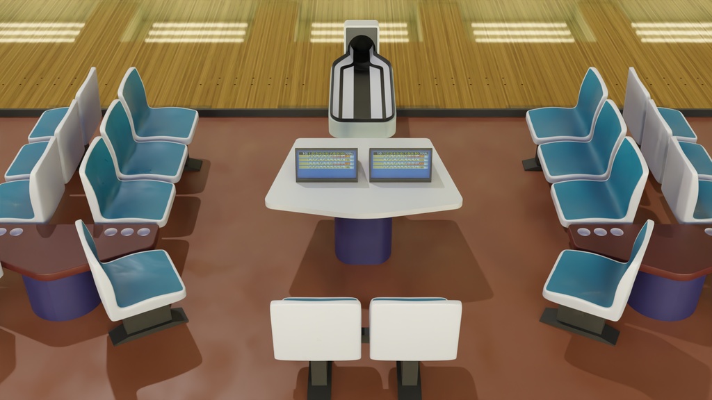 ボーリング場 3Dモデル