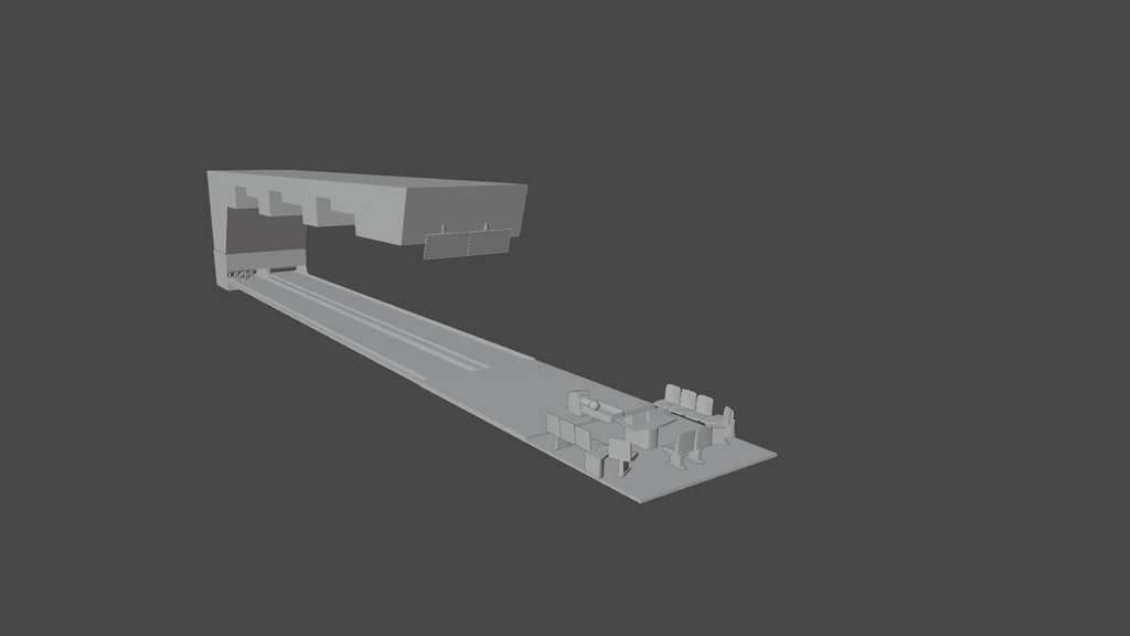 ボーリング場 3Dモデル