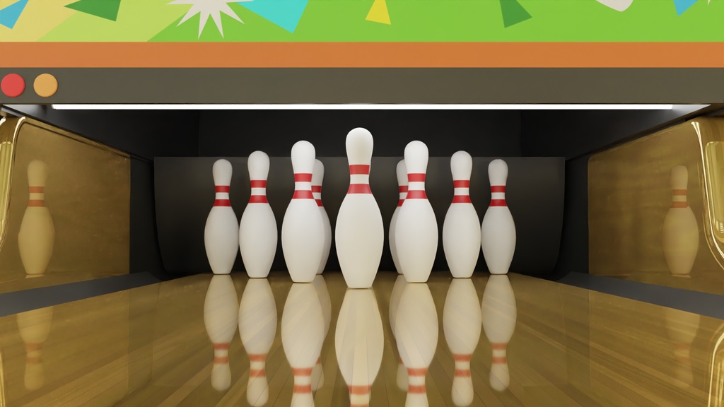 ボーリング場 3Dモデル