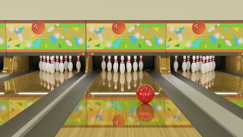 ボーリング場 3Dモデル