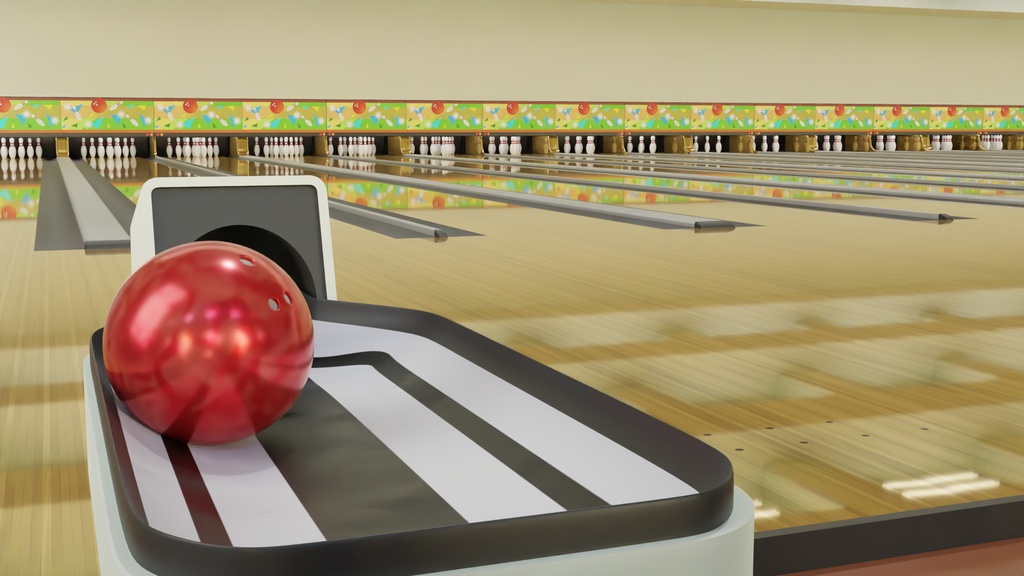 ボーリング場 3Dモデル