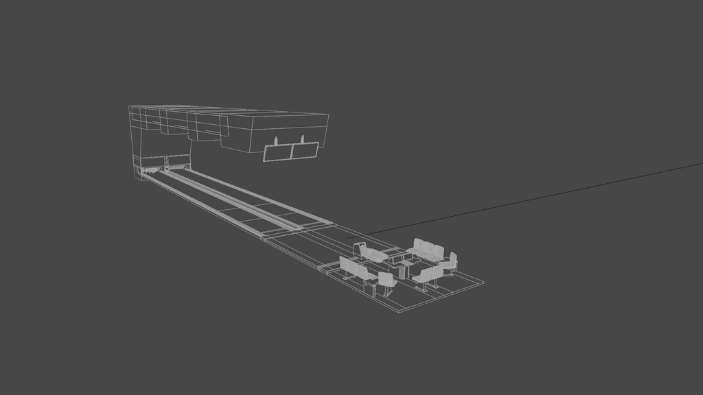 ボーリング場 3Dモデル