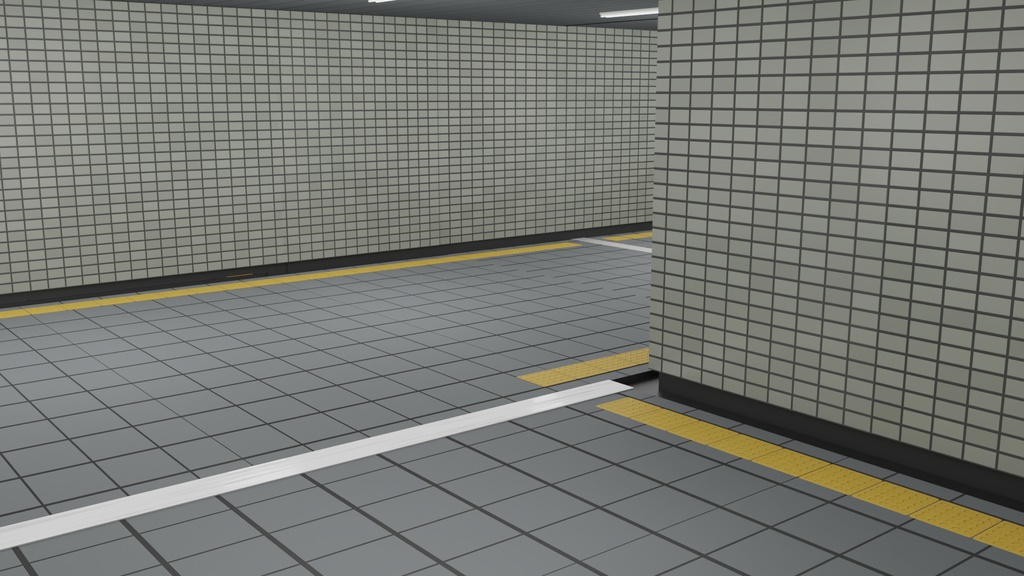 地下通路 ブロックセット 3Dモデル