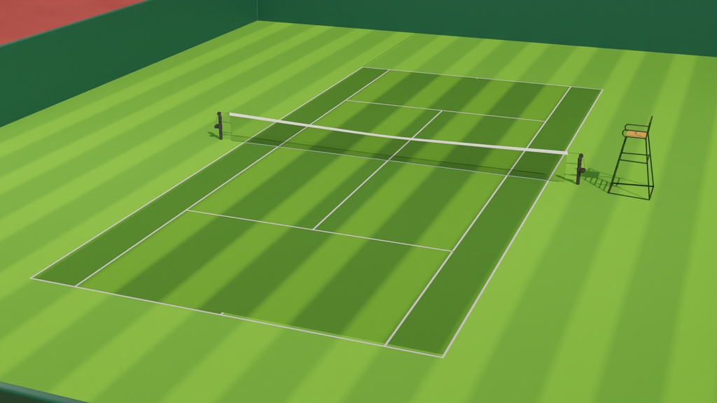 テニスコート 3Dモデル