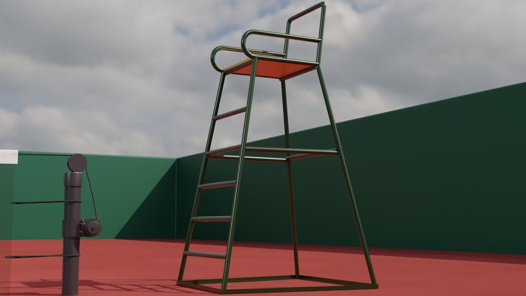 テニスコート 3Dモデル