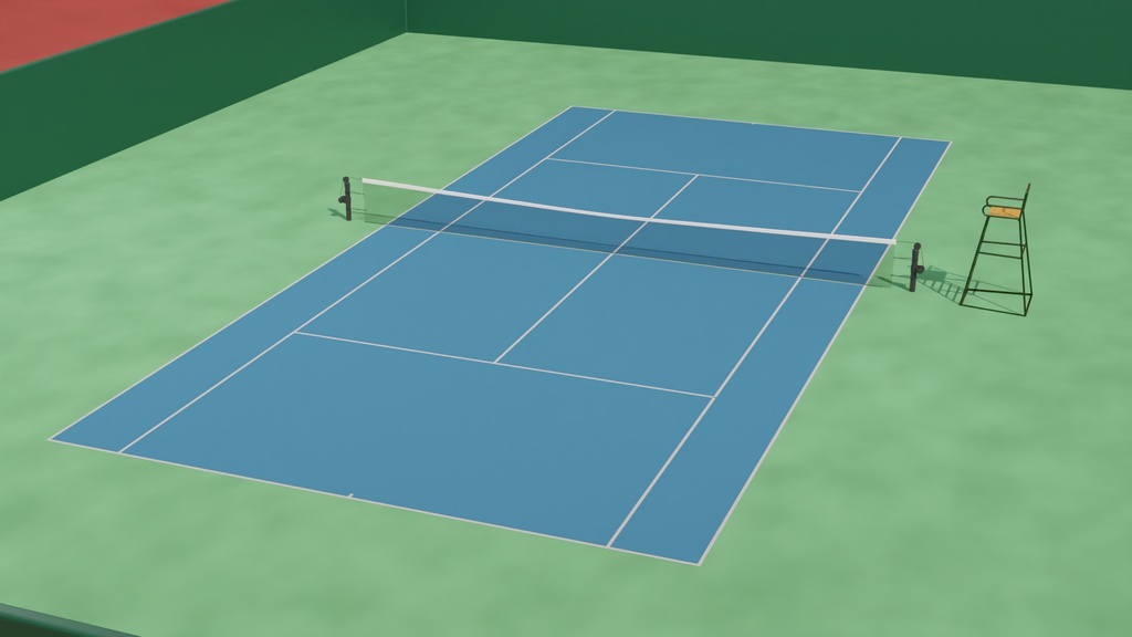 テニスコート 3Dモデル