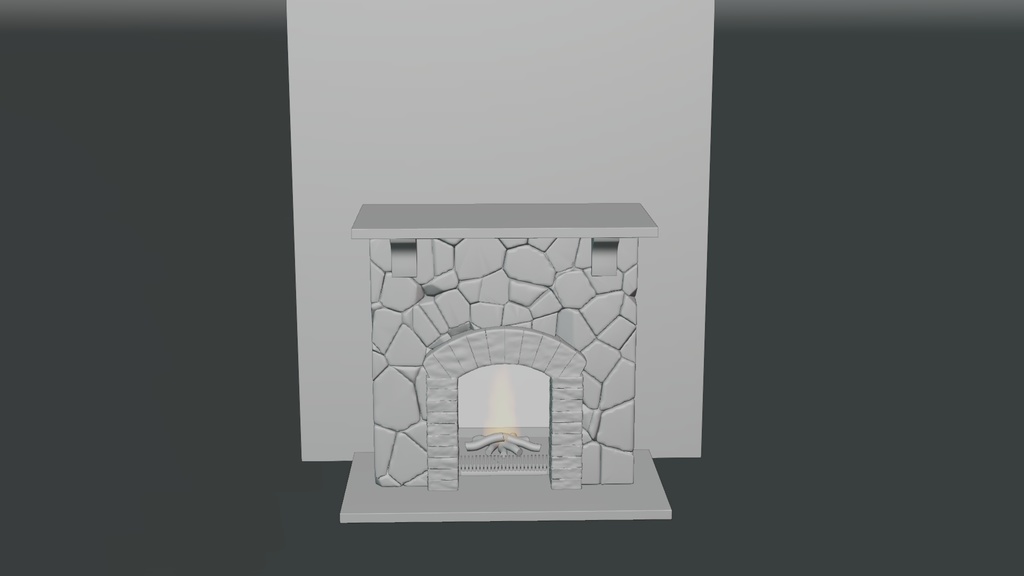 暖炉 3Dモデル