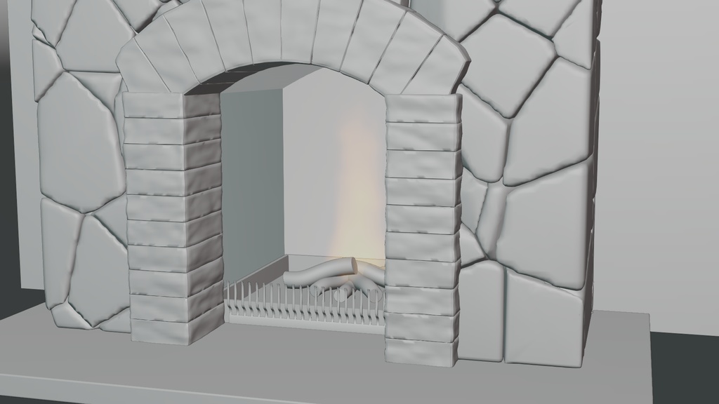 暖炉 3Dモデル