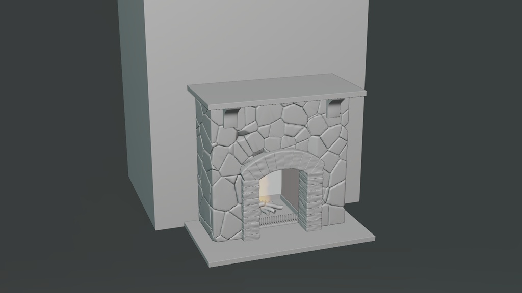暖炉 3Dモデル