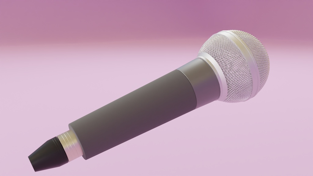 マイクセット 3Dモデル(アーム付き)