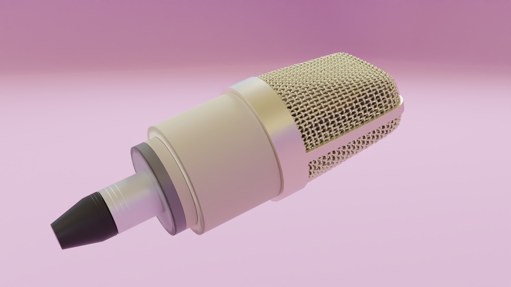 マイクセット 3Dモデル(アーム付き)