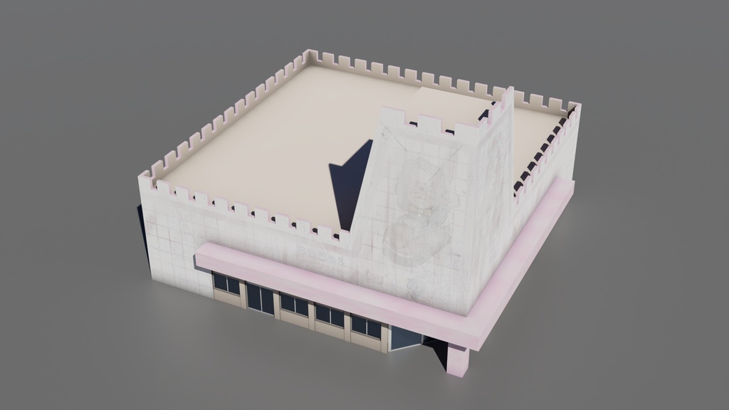 色褪せた店舗 3Dモデル
