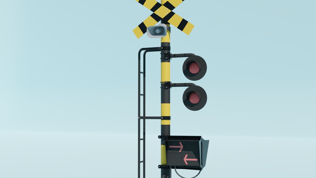 遮断機 Type1 3Dモデル