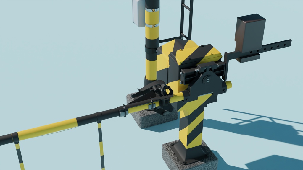 遮断機 type2 3Dモデル