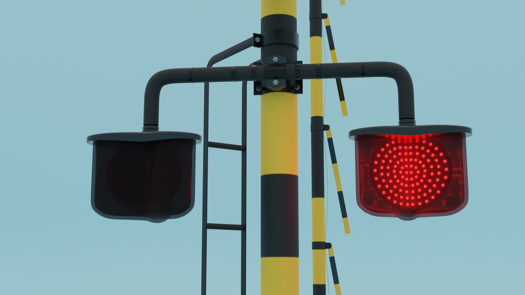 遮断機 type2 3Dモデル