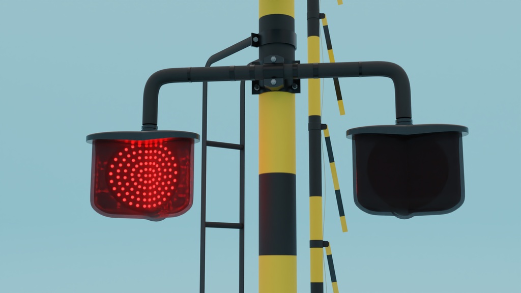 遮断機 type2 3Dモデル