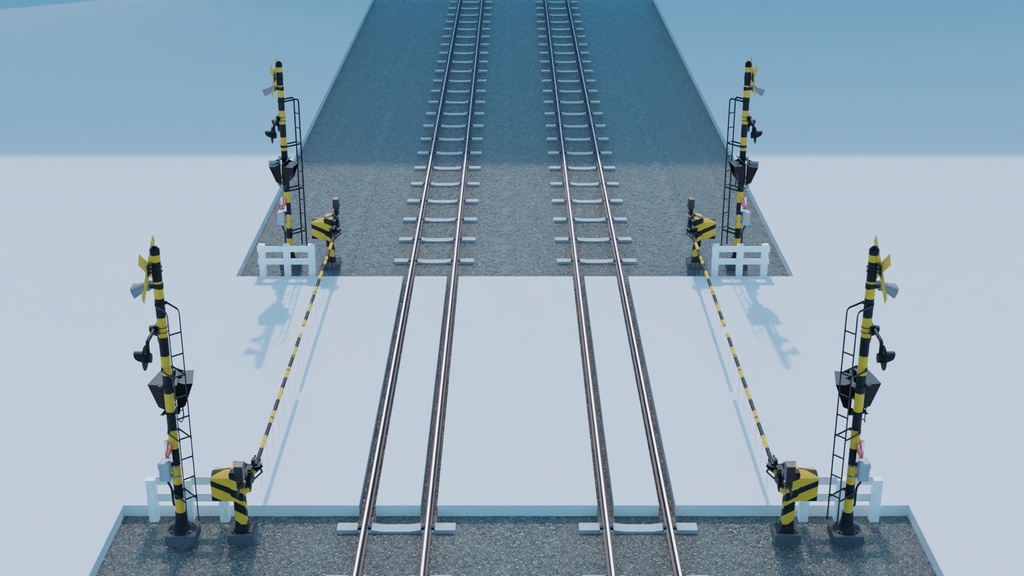 大型遮断機type1 3Dモデル