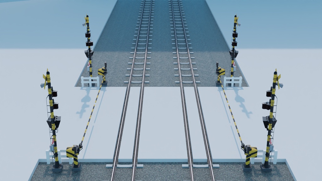 大型遮断機type2 3Dモデル