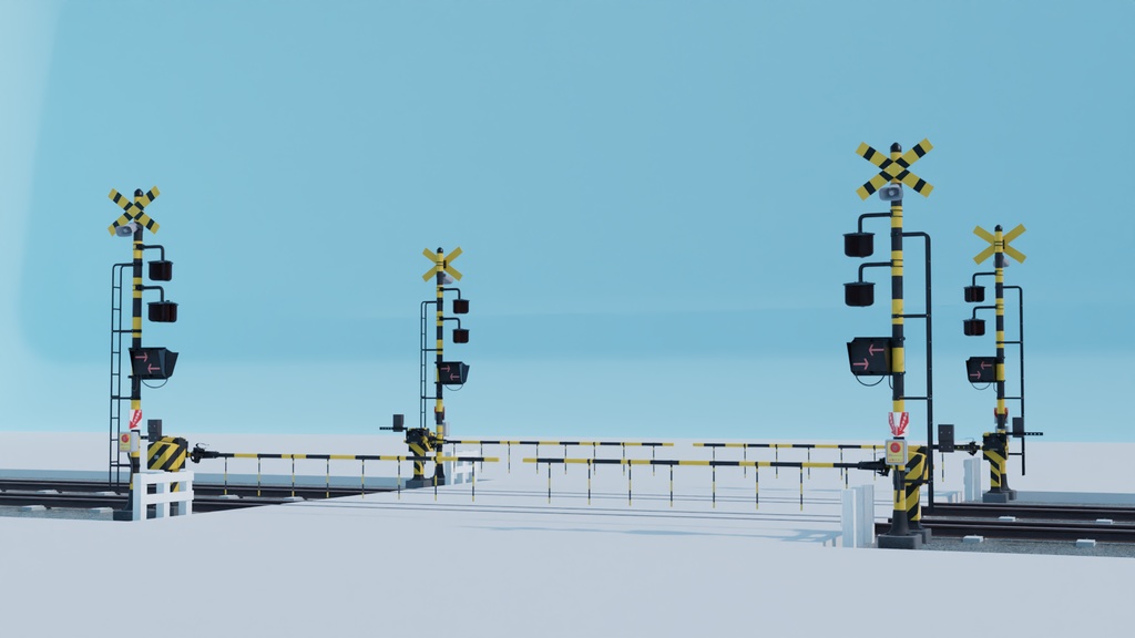 大型遮断機type2 3Dモデル