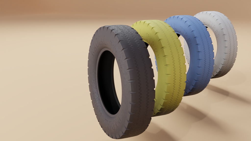 タイヤの遊具 3Dモデル