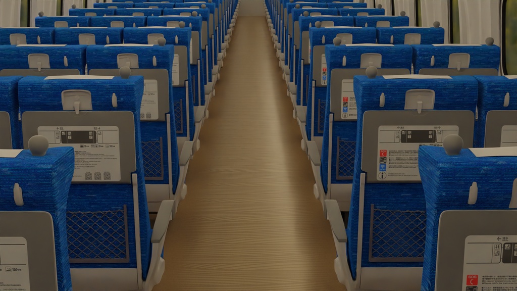 新幹線車内 3Dモデル