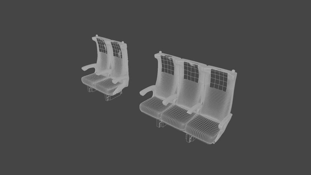 新幹線車内 3Dモデル