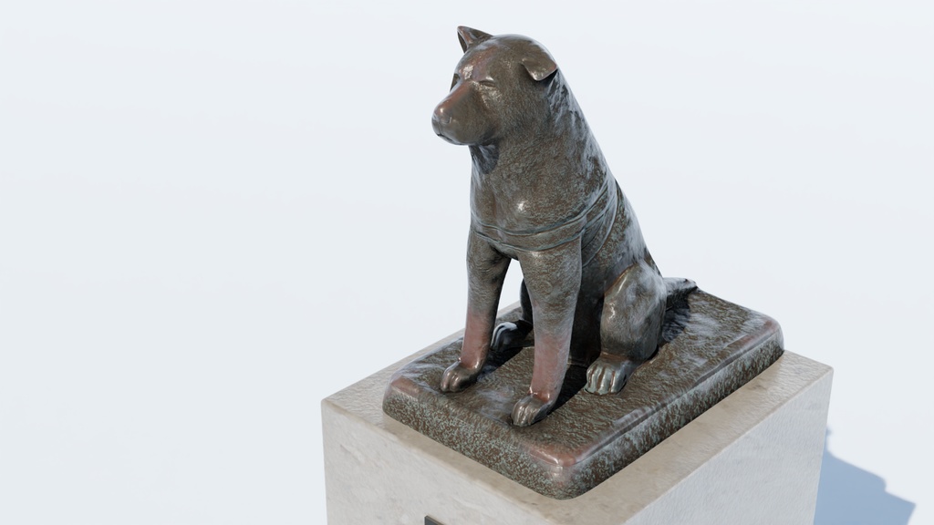 忠犬パチ公 3Dモデル