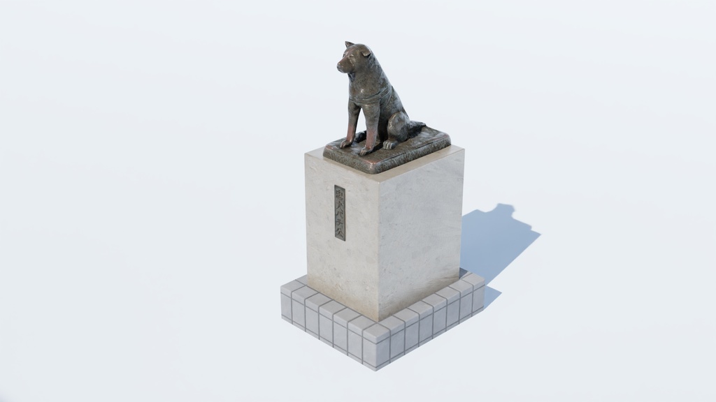 忠犬パチ公 3Dモデル