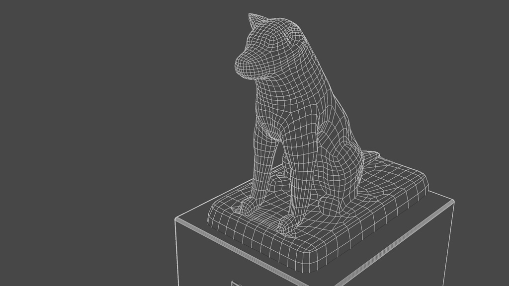 忠犬パチ公 3Dモデル