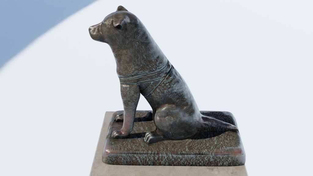 忠犬パチ公 3Dモデル